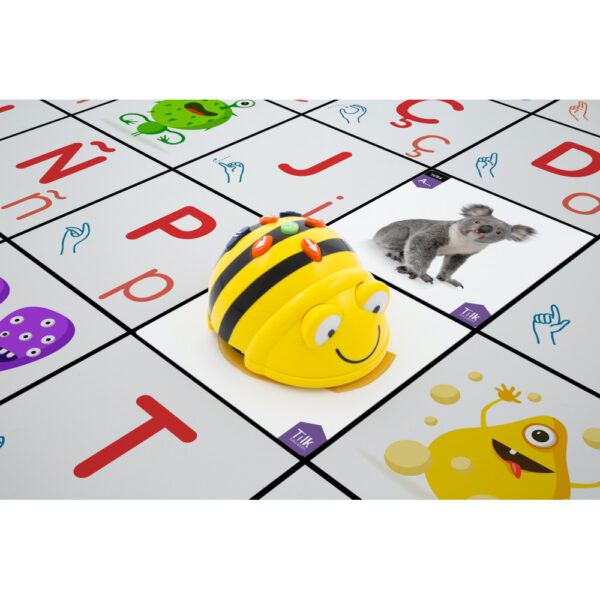 *Tapete blanco tilk bee - bot + fichas + tarjetas para tapete infantil