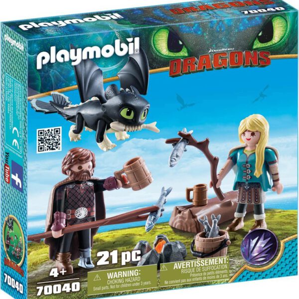 *Playmobil como entrenar a tu dragon hipo y astrid con bebe dragon