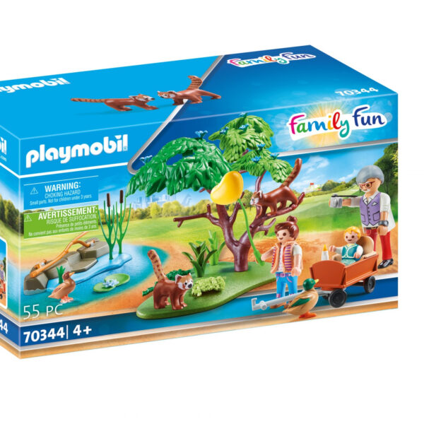*Playmobil diversion en familia recinto exterior de pandas rojos