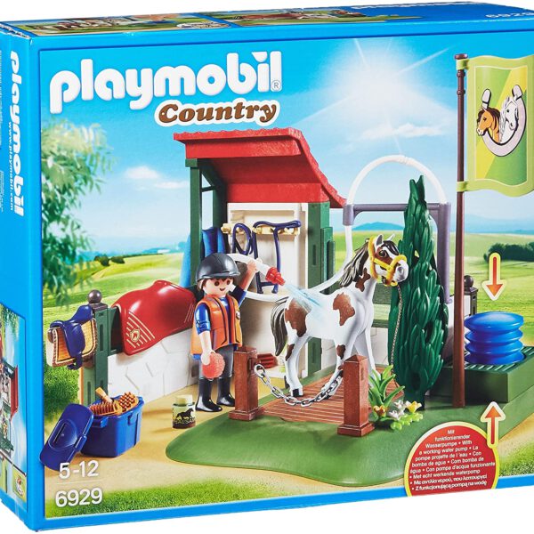*Playmobil set de limpieza para caballos