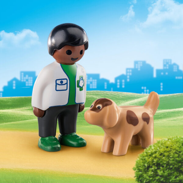 *Playmobil 1.2.3 veterinario con perro