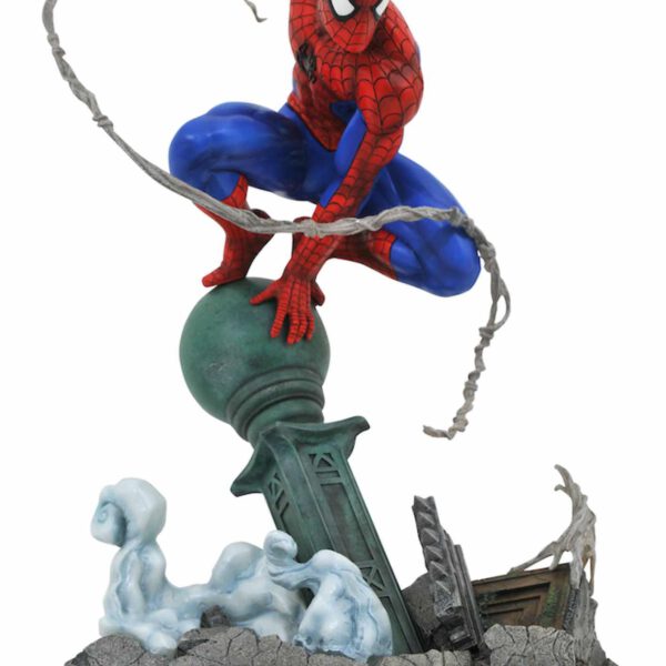 *Figura diamond select toys marvel gallery spider - man diorama