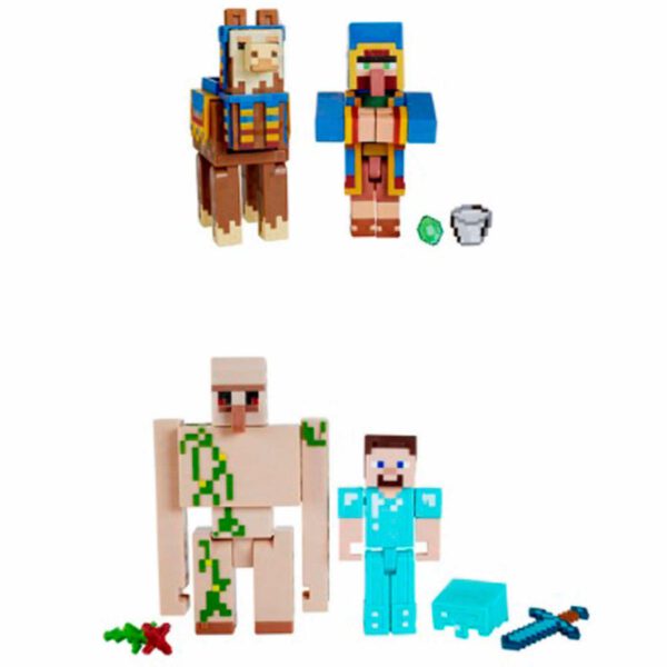 *Pack 2 figuras mattel minecraft surtido aleatorio