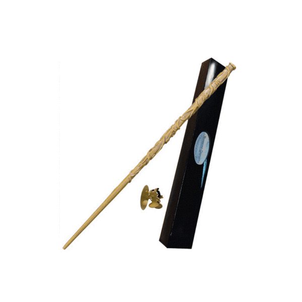 *Replica the noble collection harry potter hermione granger varita con caja y placa de identificacion