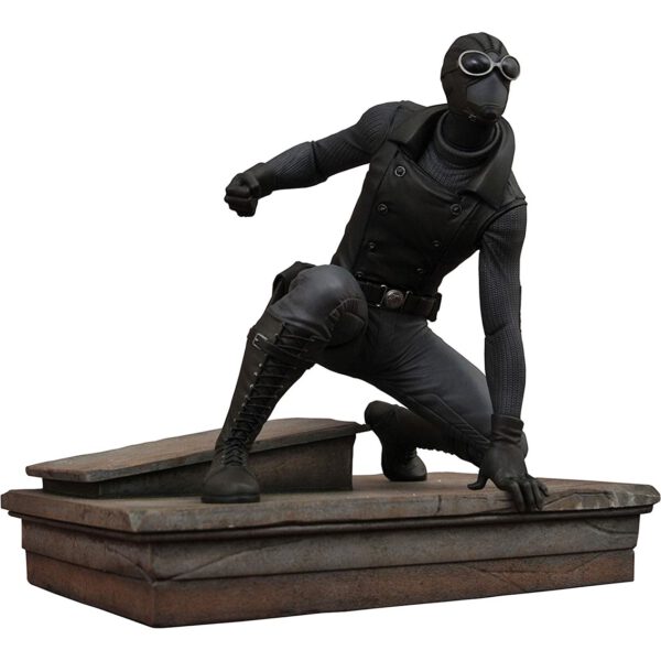 *Figura diamond select toys marvel gallery spider - man traje negro re - run