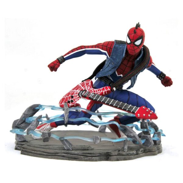 *Figura diamond select toys marvel gallery spider - punk diorama