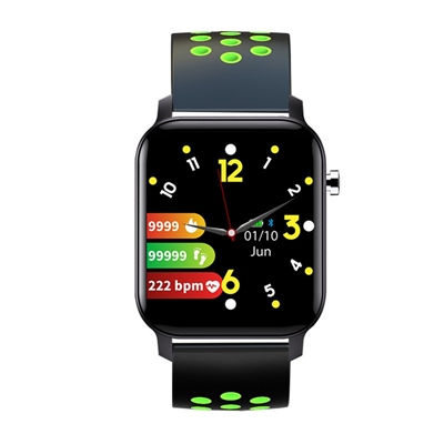 *Reloj smartwatch leotec multisport bit 2 plus ip68 negro y verde 1.4 pulgadas
