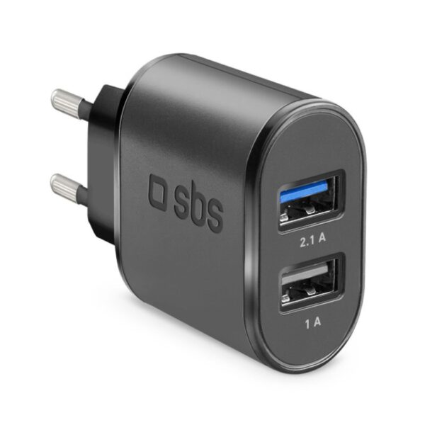 *Dor pared sbs 2x usb 100 - 250v 1000 mah carga rapida negro
