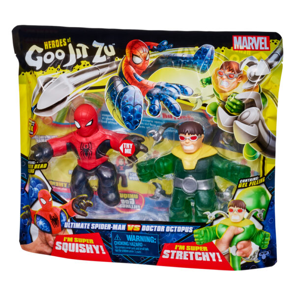 *Pack de 2 figuras bandai goo jit zu marvel héroes spiderman vs dr octopus