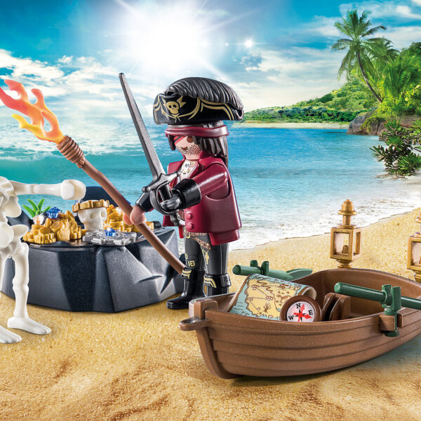 *Playmobil starter pack pirata con bote de remos