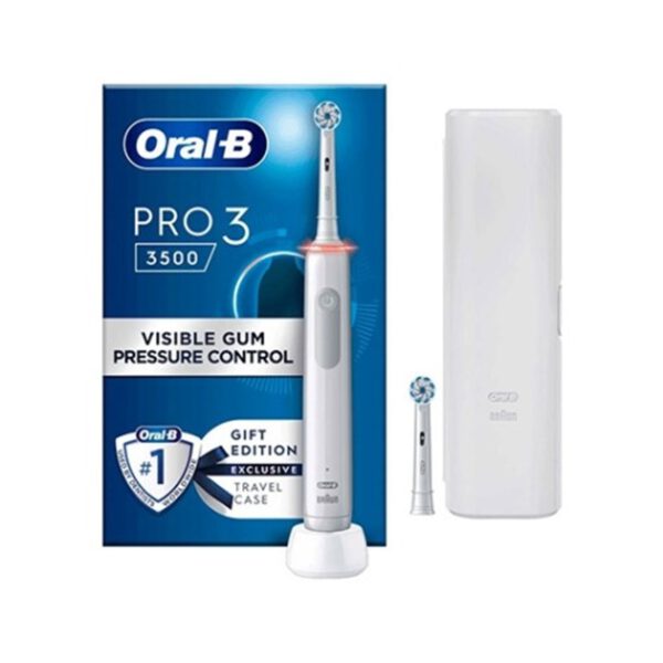 *Cepillo dental electrico braun oral - b 3 pro 3 3500 wh blanco estuche -  temporizador -  tecnologia 3d -  360º