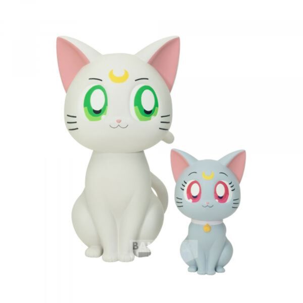 *Figura banpresto pretty guardian sailor moon cosmos sofvimates artemis & diana 15cm