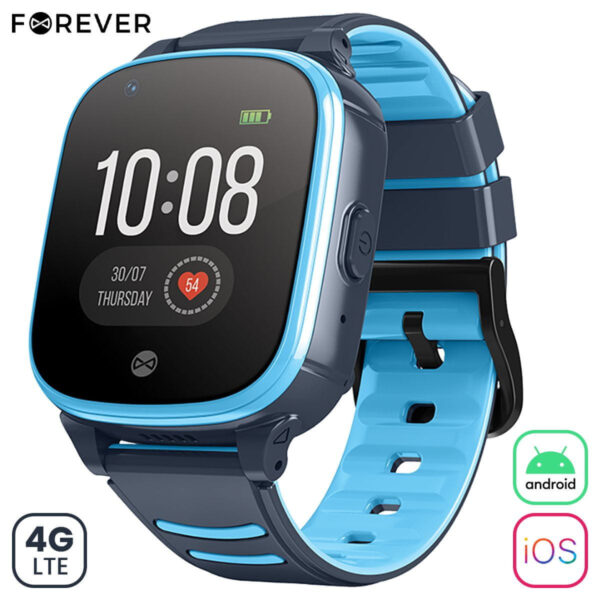 *Reloj smartwatch forever look me kw - 500 4g color azul