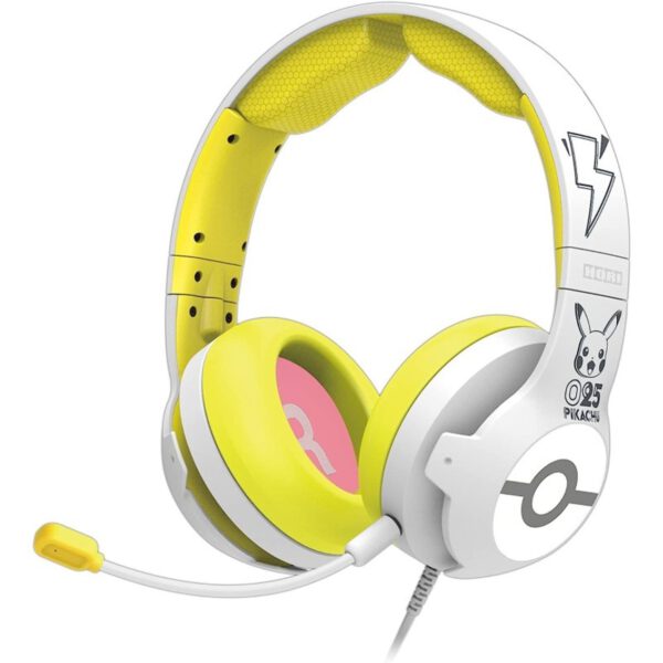 *Auriculares micro gaming hori pro pikachu pop white supraural -  40mm -  jack 3.5mm -  cancelacion de ruido
