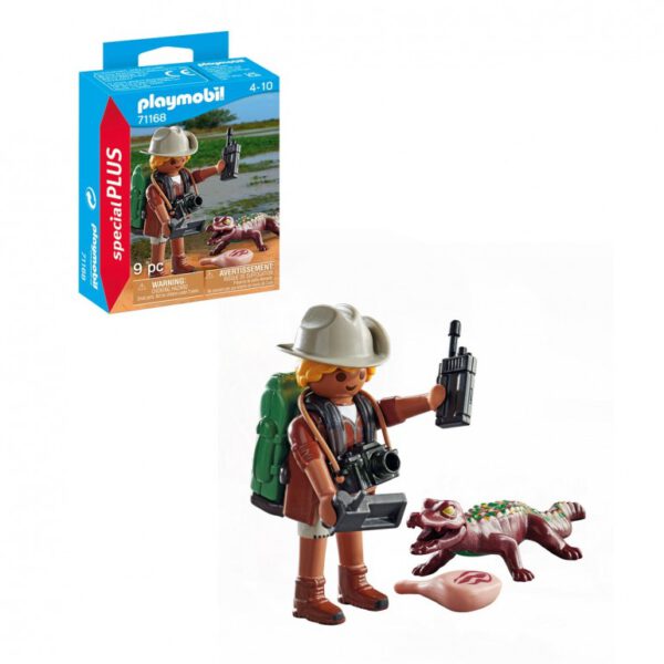 *Playmobil investigador con caimán