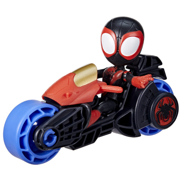 *Marvel -  spidey y su superequipo -  miles morales con motocicleta