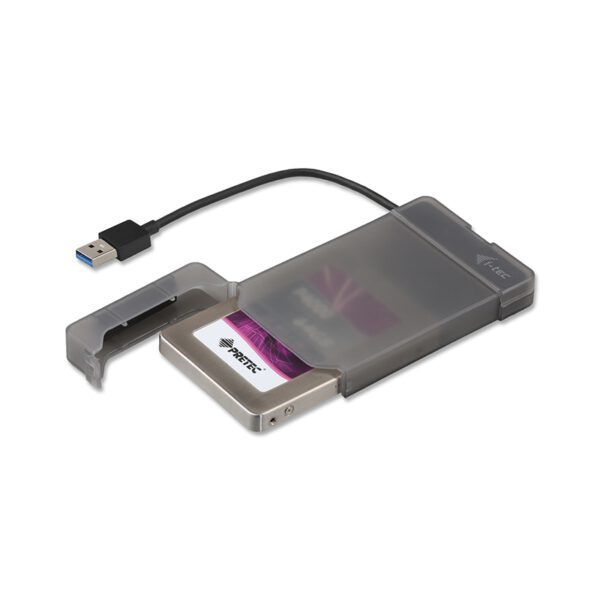 *Caja para disco duro 2.5 pulgadas i - tec sata i - ii - iii hdd ssd con interfaz usb 3.0 gris