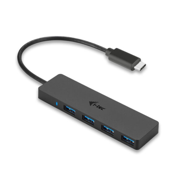 *Hub i - tec usb - c delgado con 4 puertos usb 3.0 con cable integrado 20cm