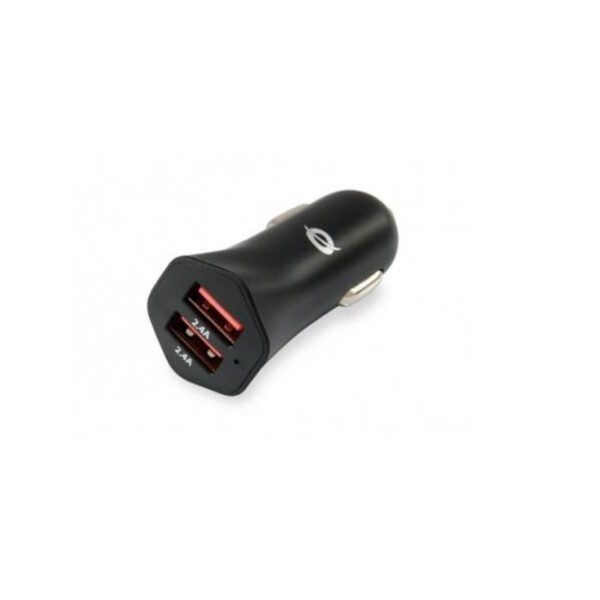 *Cargador coche conceptronic carden04b 2 puertos usb tipo a 4.8a 24w