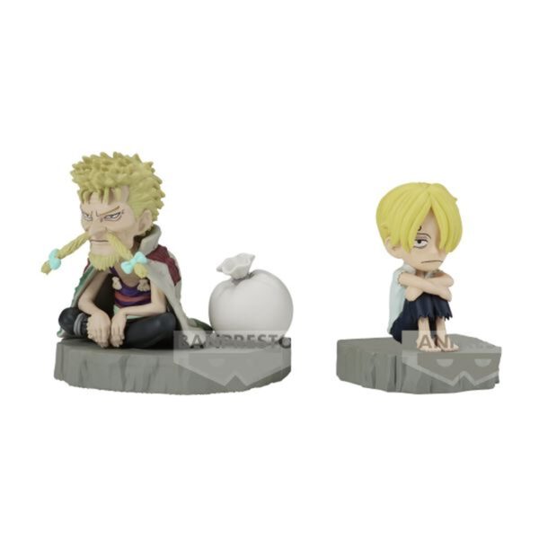 *Figura banpresto one piece world collectable figure log stories sanji & zeff 6cm