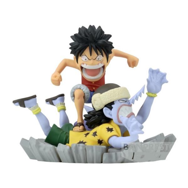 *Figura banpresto one piece world collectable figure log stories monkey.d.luffy vs arlong 7cm