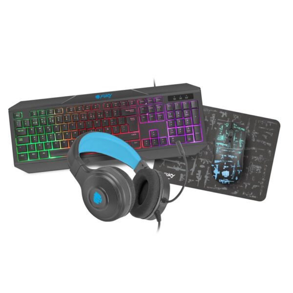 *Teclado gaming 4 en 1 fury thunderstreak usb