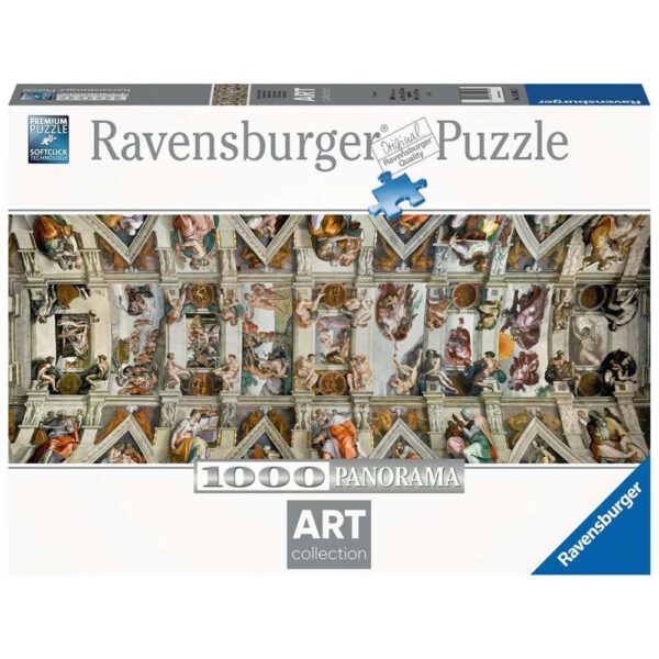 *Puzzle panorama ravensburger michelangelo: bóveda de la capilla sixtina 1000 piezas