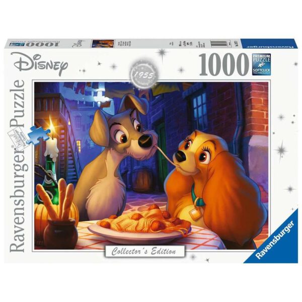 *Puzzle ravensburger disney collector's edition -  la dama y el vagabundo 1000 piezas
