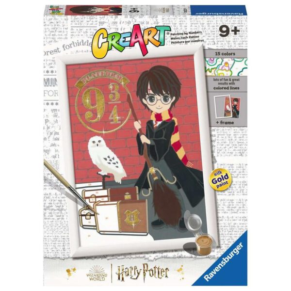 *Kit para pintar con números ravensburger creart serie d harry potter: salida para hogwarts