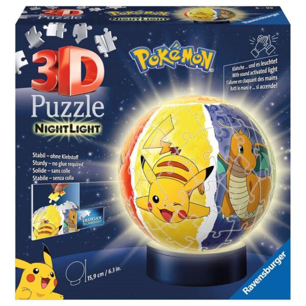 *Puzzle 3d ravensburger nightlamp pokemon