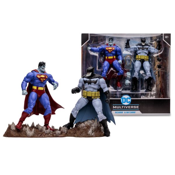 *Pack de 2 figuras mcfarlane dc multiverse bizarro & batzarro