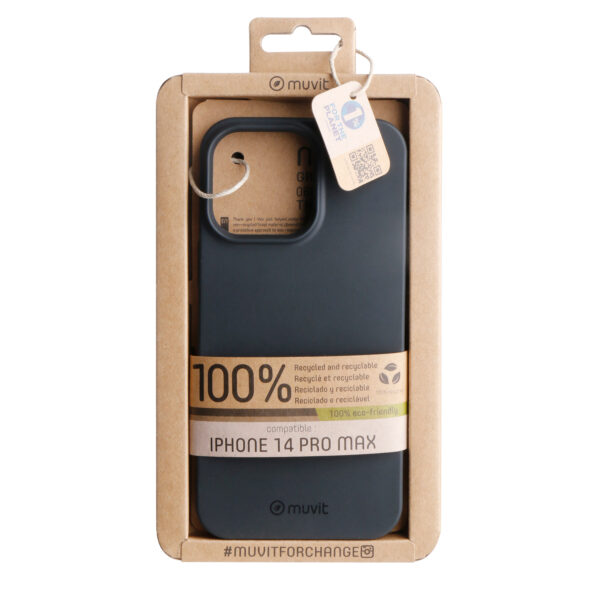 *Funda muvit recycletek para apple iphone 14 pro max negra