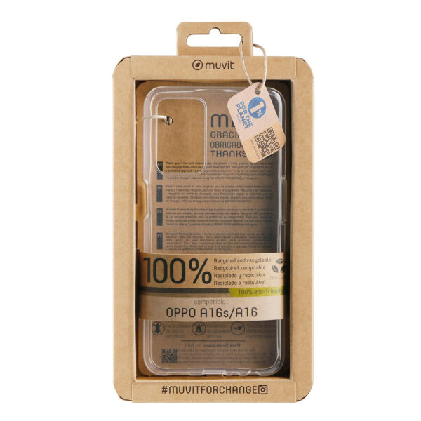 *Funda muvit recycletek para oppo a16s - a16 transparente