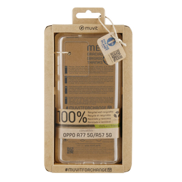 *Funda muvit recycletek para oppo a77 5g - a57 5g transparente