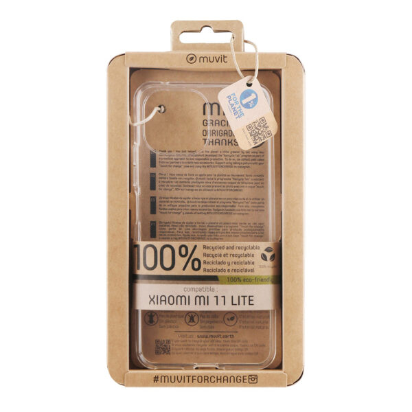 *Funda muvit recycletek para xiaomi 11 lite 5g ne - mi 11 lite 5g transparente