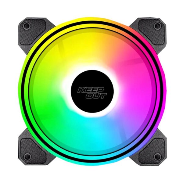 *Ventilador caja keep out xfc - 120dr argb 120mm negro