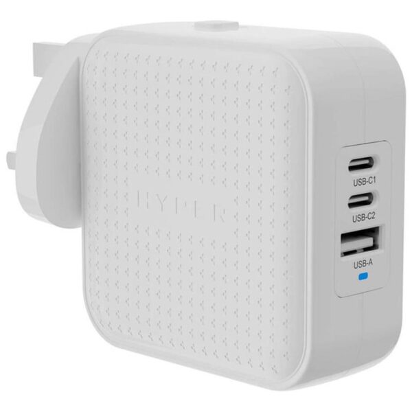 *Cargadpr de pared hyper hyperjuice 70w 2x usb tipo c 1x usb tipo a blanco