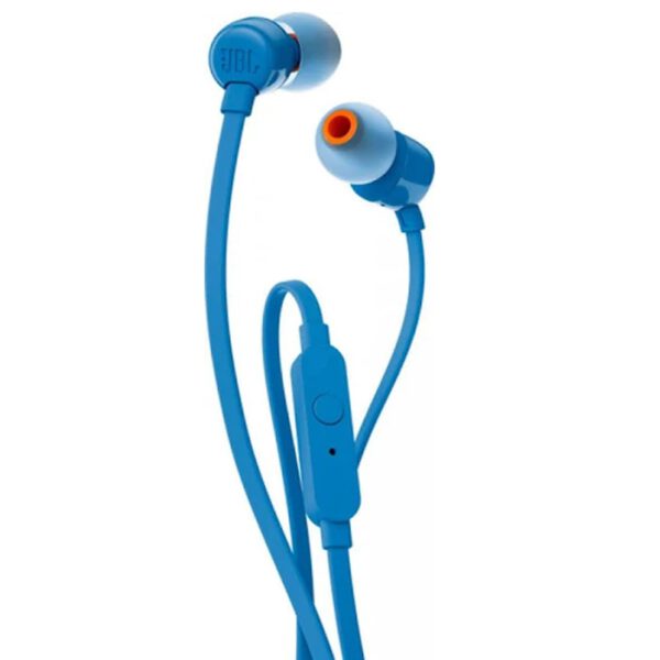 *Auriculares intrauditivos jbl t110 blue - pure bass - drivers 9mm - cable plano - manos libres