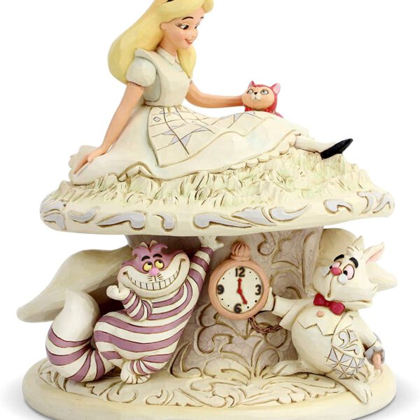 *Figura enesco disney alicia en el pais de las maravillas alicia con rison y el conejo