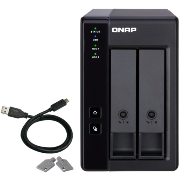 *Caja de expansion de raid qnap tr - 002 usb 3.2 gen 2 2 bahias