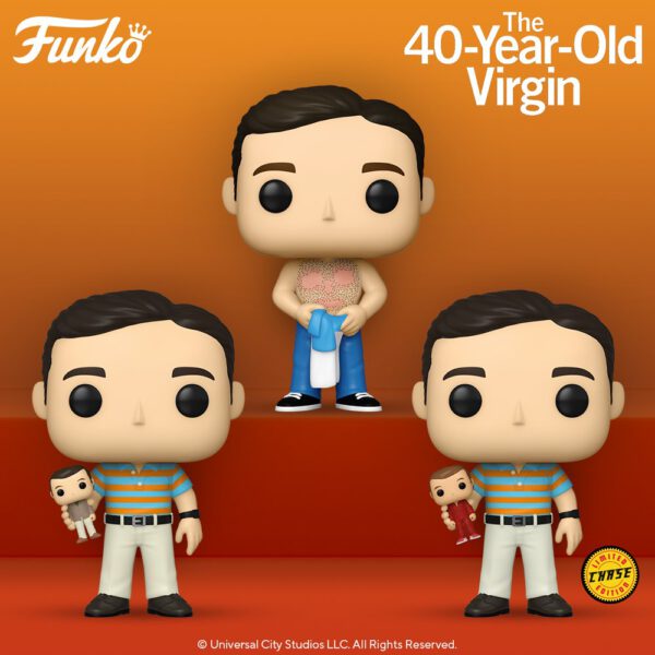 *Caja sorpresa funko cine virgen a los 40 andy en sus tres variantes