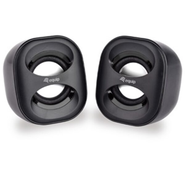 *Altavoces 2.0 equip life mini 6w rms color negro jack 3.5 pulgadas alimetancion usb