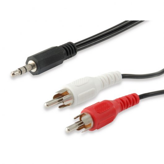 *Cable audio equip mini jack 3.5mm macho a 2 rca macho 2.5m