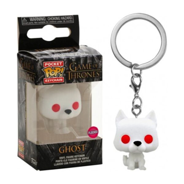 *Funko pop keychain llavero juego de tronos fantasma terciopelo flocked edicion especial 45044