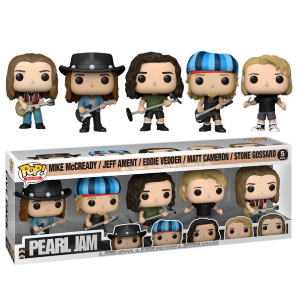 *Funko pop estrellas del rock pearl jam pack 5 mike mccready jeff ament eddie vedder matt cameron stone gossard 60042