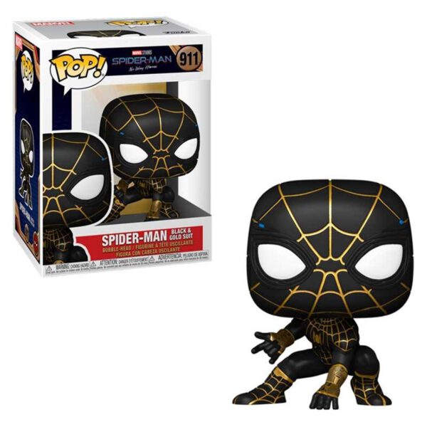 *Funko pop marvel spiderman no way home spider - man traje dorado y negro 56827