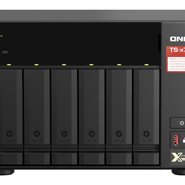 *Servidor nas qnap ts - 673a - 8g 8gb 2.5g 6 compartimentos