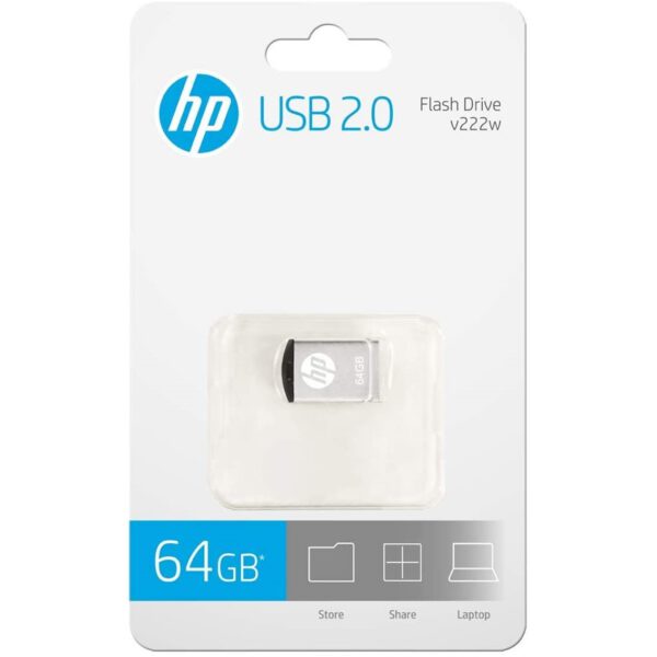 *Memoria usb 2.0 hp v222w 64gb plata