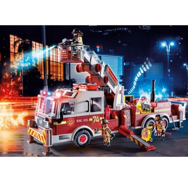 *Playmobil vehiculos de rescate: camion de bomberos con escalera