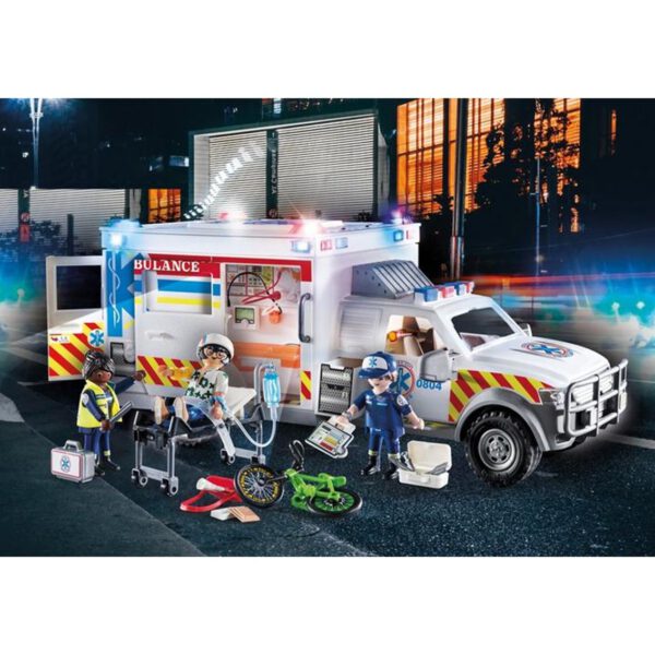 *Playmobil vehiculo de rescate: us ambulance